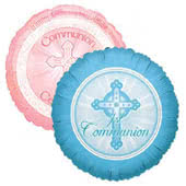 Communion Foil Balloons for Boy and Girl - Size: 45 x 45 cm for Nottingham and UK tracked delivery.