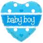 Baby Boy Blue Heart Foil Balloon Small Image