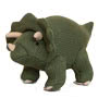 Triceratops Knitted Dinosaur Toy - Moss Green Small Image
