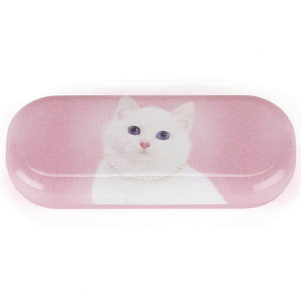 Cat with Pearl Necklace Glasses Case
