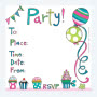 Cakes and Balloons Party Invitation Small Image