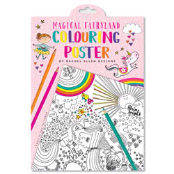 Magical Fairy Land Colouring Poster
