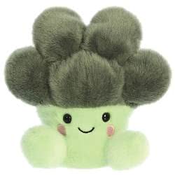 Aurora Palm Pals Luigi Broccoli. Coming with a dark green fluffy updo, and a vibrant green body. Finished with embroidered pink blushing cheeks and sweet stitched smile.