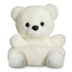 Aurora Palm Pals Snowy Polar Bear soft toy. Make way for this adorable arctic plush, Snowy Polar Bear is a palm sized cutie who loves to play all day long. Coming with gorgeous soft white fur, round ears, button nose, and a really cute expression.