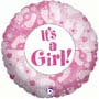 Balloons Baby Girl Footprints Balloon Uninflated