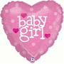 Balloons Baby Girl Heart Balloon Uninflated