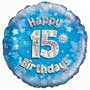 15th Birthday Boy Balloon Small Image
