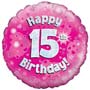 15th Birthday Girl Balloon Small Image
