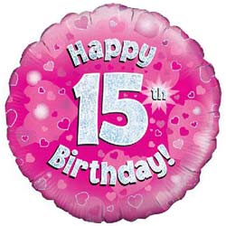 15th Birthday Girl Balloon