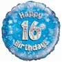 16th Birthday Boy Balloon Small Image