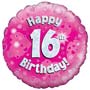 16th Birthday Girl Balloon Small Image