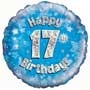 17th Birthday Boy Balloon Small Image