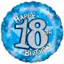 18th Birthday Blue Balloon Small Image