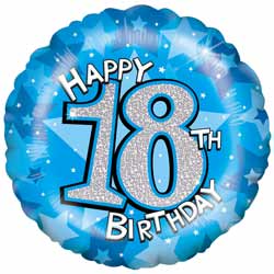 18th Birthday Blue Balloon