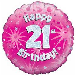 21st Birthday Girl Balloon