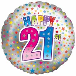 21st Happy Birthday Balloon