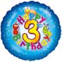 3rd Birthday Boy Balloon Small Image