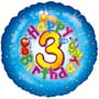Balloons 3rd Birthday Boy Balloon Uninflated