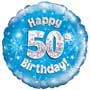 50th Birthday Boy Balloon Small Image