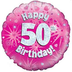 50th Birthday Girl Balloon