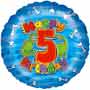 5th Birthday Boy Balloon Small Image