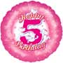 Balloons 5th Birthday Girl Balloon Uninflated