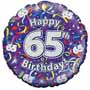 65th Birthday Balloon Small Image