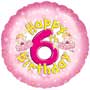 6th Birthday Girl Balloon Small Image