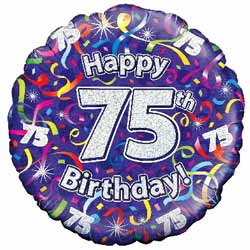75th Birthday Balloon