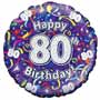 80th Birthday Balloon Small Image