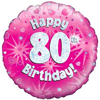 Balloons80th Birthday Pink Balloon