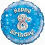 8th Birthday Boy Balloon Small Image