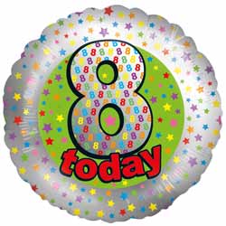 8 Today Birthday Balloon