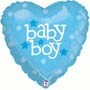 Baby Boy Heart Balloon Small Image