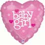 Baby Girl Heart Balloon Small Image