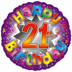 21st Birthday Balloon 