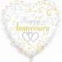 Happy Anniversary Hearts Balloon Small Image