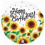 Sunflower Birthday Foil Balloon Small Image