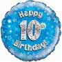10th Birthday Boy Balloon Small Image