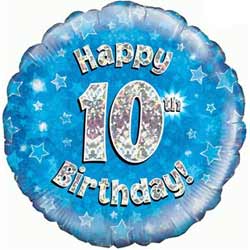 Oaktree UK 10th Birthday Boy Balloon