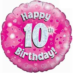 10th Birthday Girl Balloon
