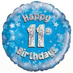 Oaktree UK 11th Birthday Boy Balloon