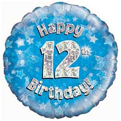 Oaktree UK 12th Birthday Boy Balloon