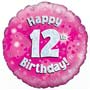 Balloons 12th Birthday Girl Balloon Uninflated