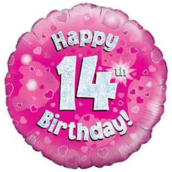 Oaktree UK 14th Birthday Girl Balloon