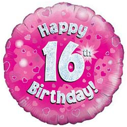 Oaktree UK 16th Birthday Girl Balloon