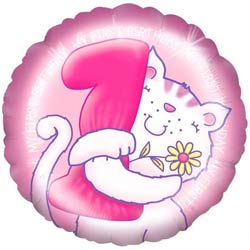 Oaktree UK 1st Birthday Girl Balloon