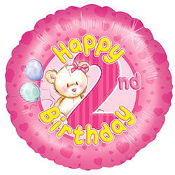 Oaktree UK 2nd Birthday Girl Balloon