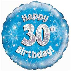 Oaktree UK 30th Birthday Boy Balloon