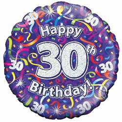 Oaktree UK 30th Birthday Foil Balloon
